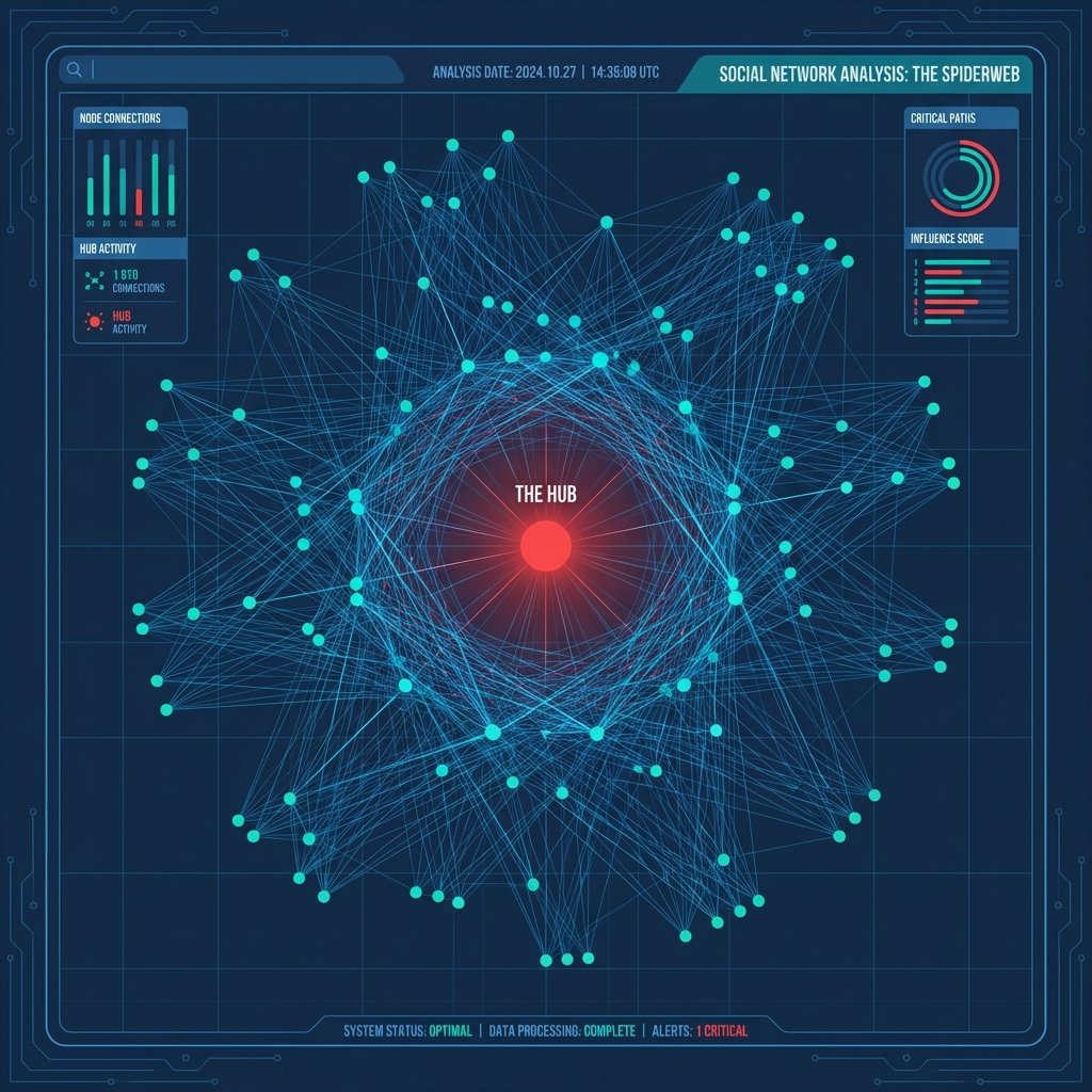 The Spiderweb - Social Network Analysis Infographic